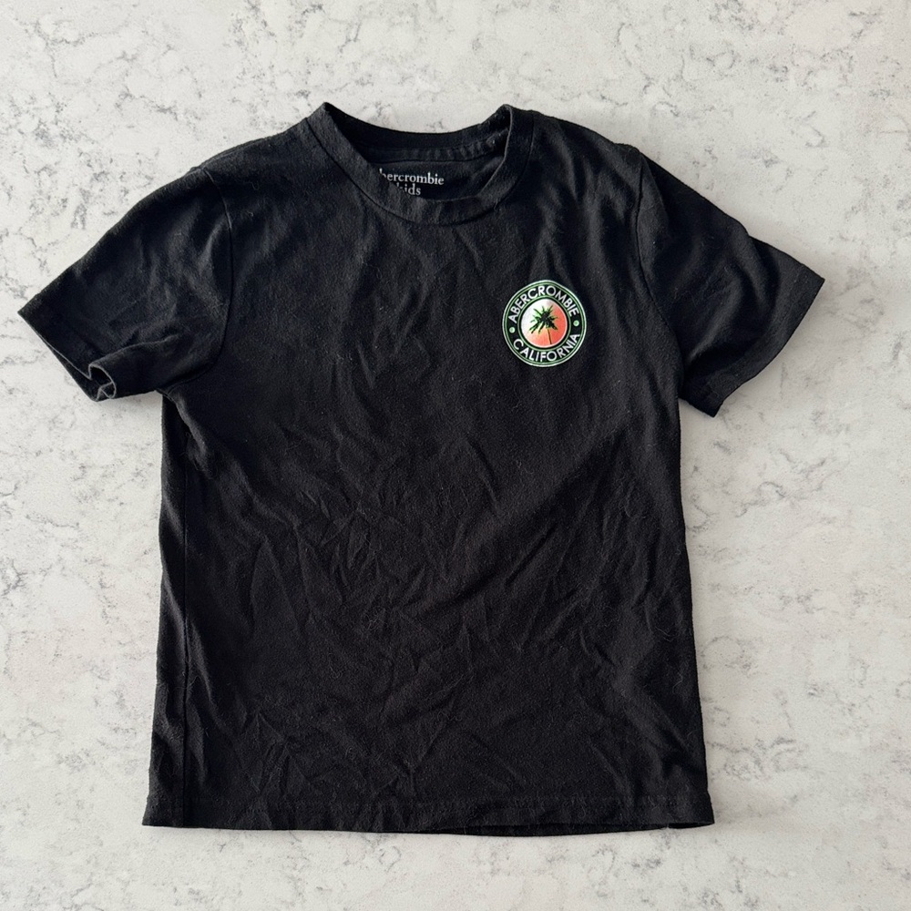 Abercrombie & Fitch Black Tee with Neon Graphic